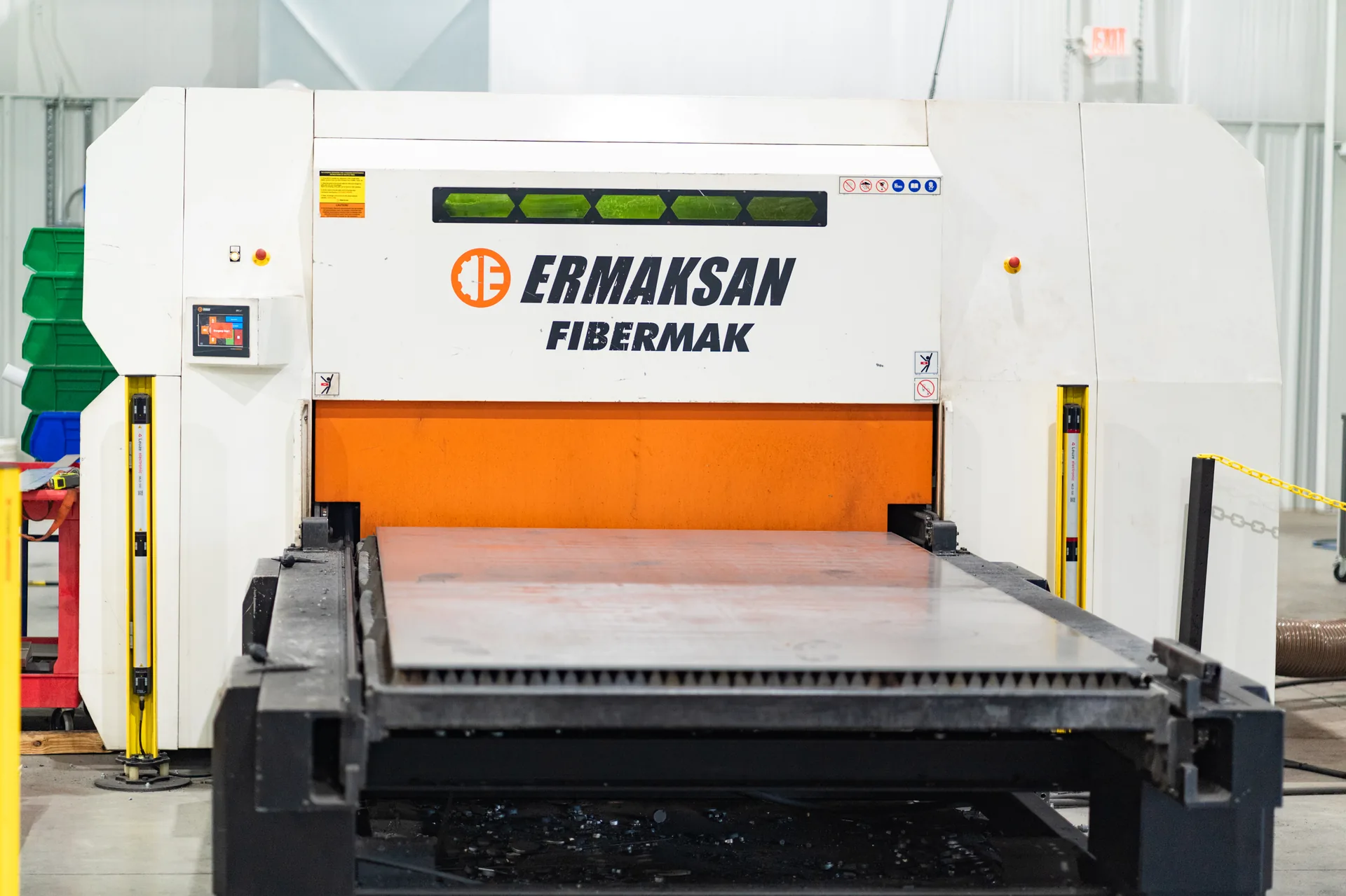 Ermaksan press brake forming sheet metal, Goshen Manufacturing Company